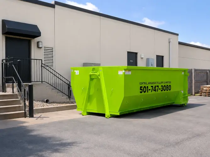 Commercial roll-off dumpster rental for business cleanup